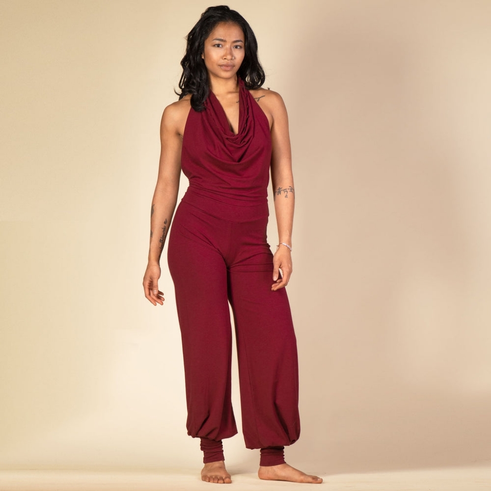 Aria Lattner Jumpsuit (Wine Red)